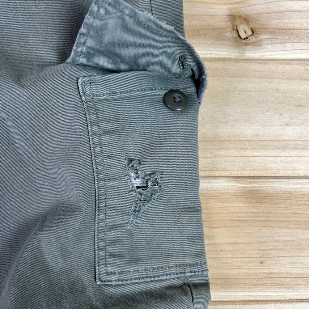Frame Denim Jeans Womens 26 Distressed Army Green Cargo Low Rise Skinny Jeans - Picture 5 of 11